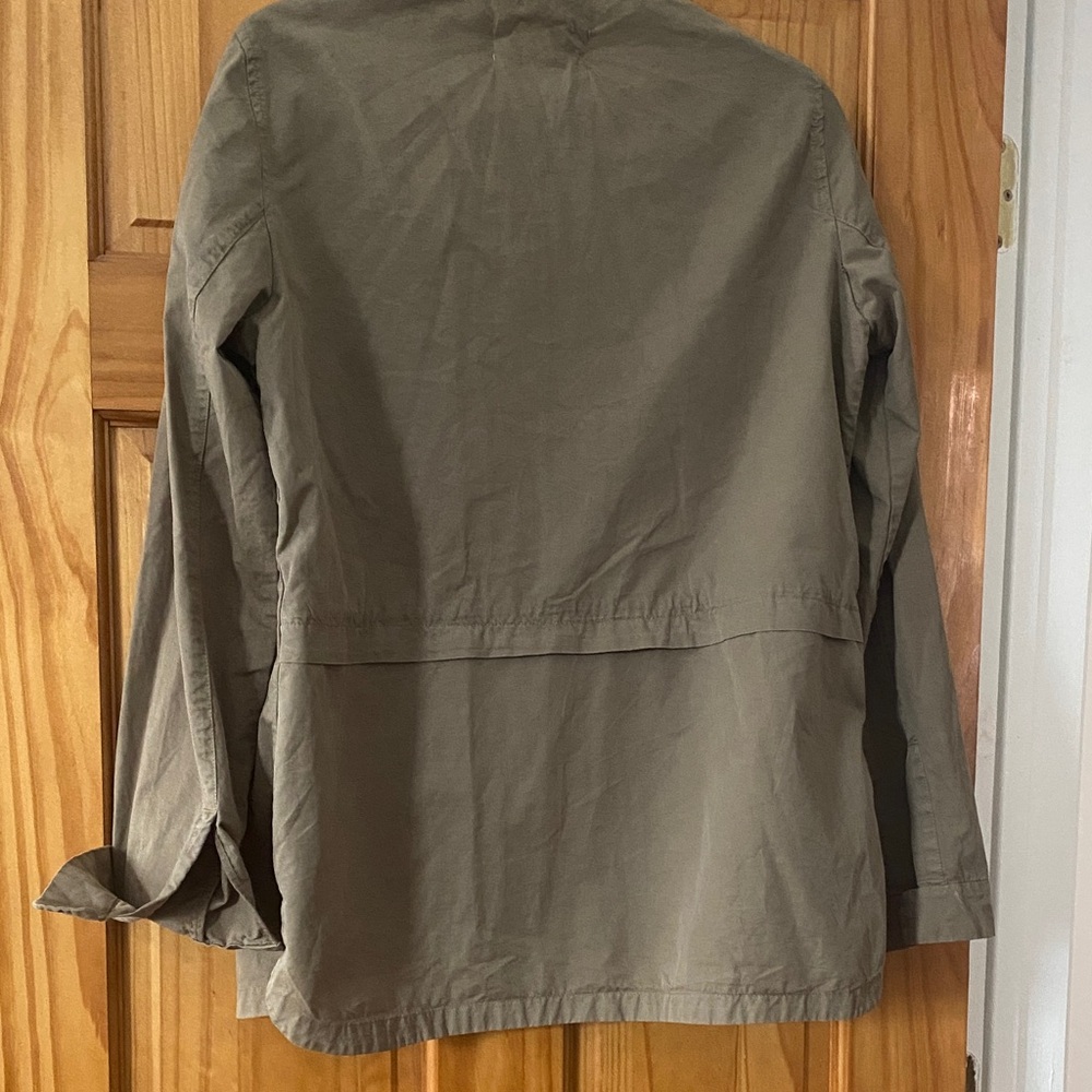 Zara Trafaluc Jeweled Utility Shacket Olive Green Military Jacket Large - Picture 3 of 10